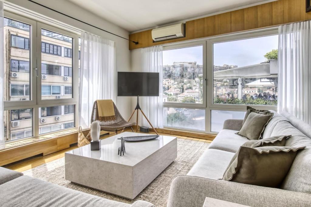 Appartement Sunny Luxury Loft,Stunning Acropolis View, Jacuzzi à Athènes Extérieur photo